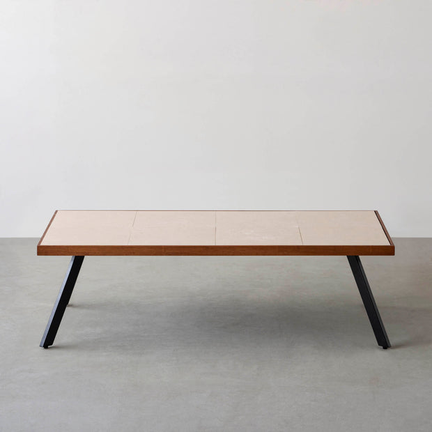 THE LOW TABLE / 砂岩 ブランコドマール × ラバーウッド × Black Steel