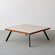 THE LOW TABLE / 砂岩 ブランコドマール × ラバーウッド × Black Steel
