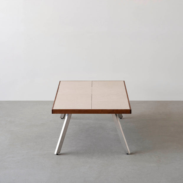 THE LOW TABLE / 砂岩 ブランコドマール × ラバーウッド × Stainless