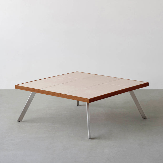 THE LOW TABLE / 砂岩 ブランコドマール × ラバーウッド × Stainless