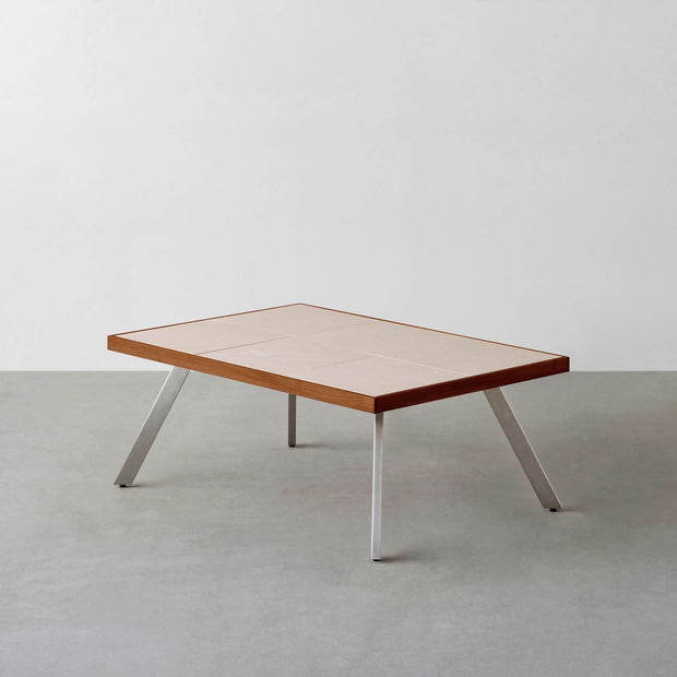 THE LOW TABLE / 砂岩 ブランコドマール × ラバーウッド × Stainless