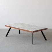 THE LOW TABLE / 大谷石 × ラバーウッド × Black Steel