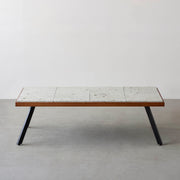 THE LOW TABLE / 大谷石 × ラバーウッド × Black Steel