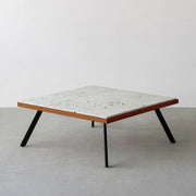 THE LOW TABLE / 大谷石 × ラバーウッド × Black Steel