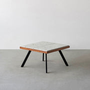 THE LOW TABLE / 大谷石 × ラバーウッド × Black Steel