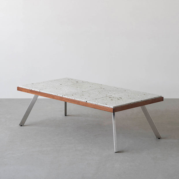 THE LOW TABLE / 大谷石 × ラバーウッド × Stainless