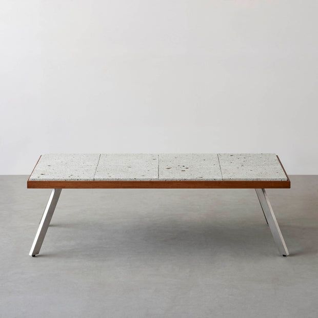 THE LOW TABLE / 大谷石 × ラバーウッド × Stainless