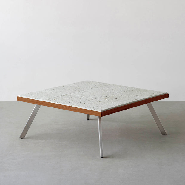 THE LOW TABLE / 大谷石 × ラバーウッド × Stainless