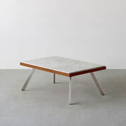 THE LOW TABLE / 大谷石 × ラバーウッド × Stainless