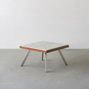 THE LOW TABLE / 大谷石 × ラバーウッド × Stainless