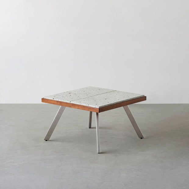 THE LOW TABLE / 大谷石 × ラバーウッド × Stainless