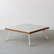 THE LOW TABLE / 大谷石 × ラバーウッド × White Steel