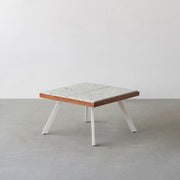 THE LOW TABLE / 大谷石 × ラバーウッド × White Steel