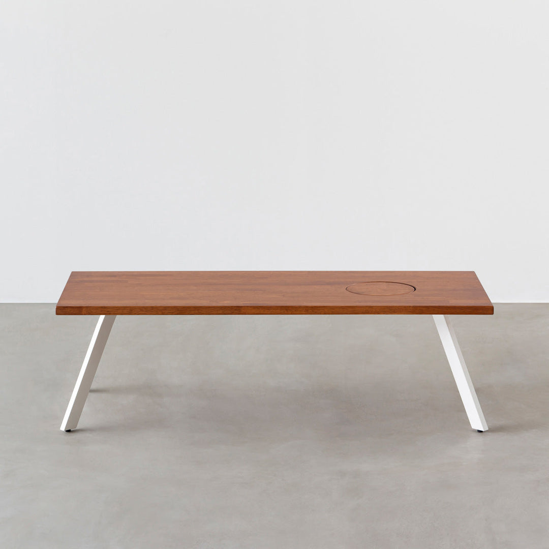 KANADEMONO THE LOW TABLE / ラバーウッド ブラウン THE LOW TABLE / ラバーウッド ブラウン × White Steel – KANADEMONO