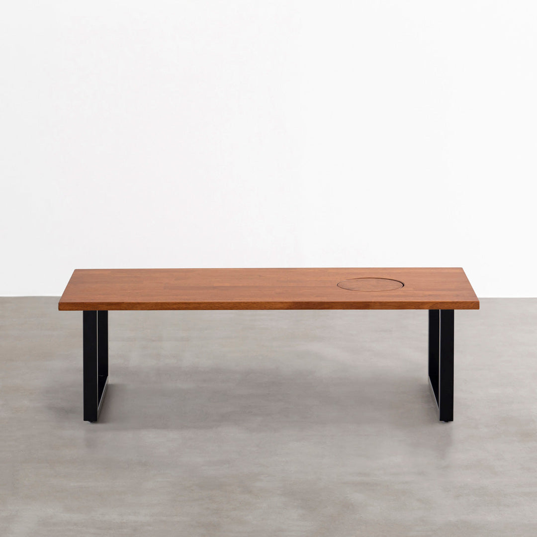 KANADEMONO THE LOW TABLE / ラバーウッド ブラウン THE LOW TABLE / ラバーウッド ブラウン × Stainless – KANADEMONO