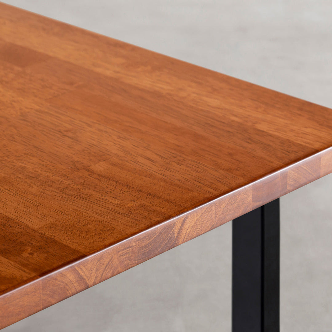KANADEMONO THE LOW TABLE / ラバーウッド ブラウン THE LOW TABLE / ラバーウッド ブラウン × Black Steel ネコ穴