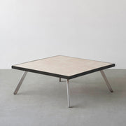 THE LOW TABLE / 大理石 ココナッツベージュ × ラバーウッド × Stainless