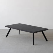 THE LOW TABLE / インド産 黒みかげ石 × ラバーウッド × Black Steel