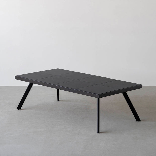 THE LOW TABLE / インド産 黒みかげ石 × ラバーウッド × Black Steel