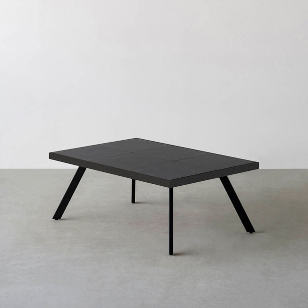 THE LOW TABLE / インド産 黒みかげ石 × ラバーウッド × Black Steel