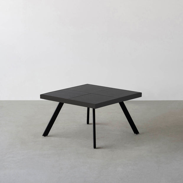 THE LOW TABLE / インド産 黒みかげ石 × ラバーウッド × Black Steel