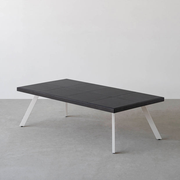 THE LOW TABLE / インド産 黒みかげ石 × ラバーウッド × White Steel