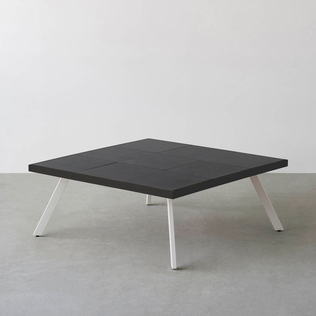 THE LOW TABLE / インド産 黒みかげ石 × ラバーウッド × White Steel