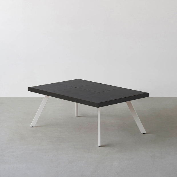 THE LOW TABLE / インド産 黒みかげ石 × ラバーウッド × White Steel