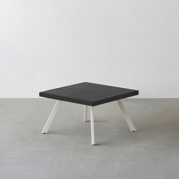 THE LOW TABLE / インド産 黒みかげ石 × ラバーウッド × White Steel