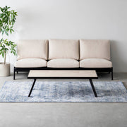 THE LOW TABLE / 砂岩 ブランコドマール × ラバーウッド × Black Steel