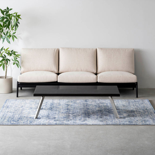 THE LOW TABLE / インド産 黒みかげ石 × ラバーウッド × Stainless