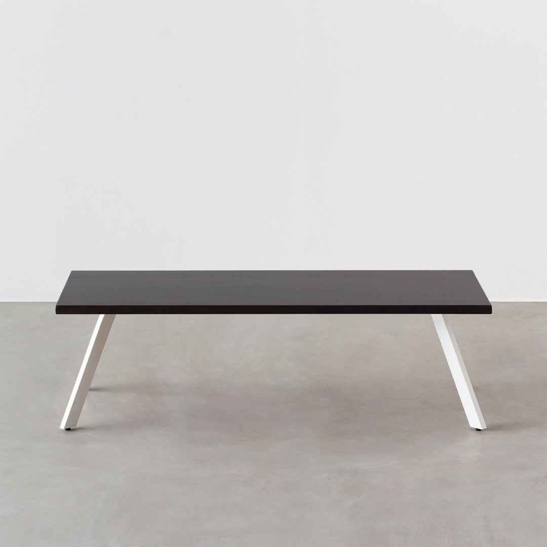 カナデモノ　ローテーブル　ラバーウッド T × Black Steel THE LOW TABLE / ラバーウッド ナチュラル × Black Steel