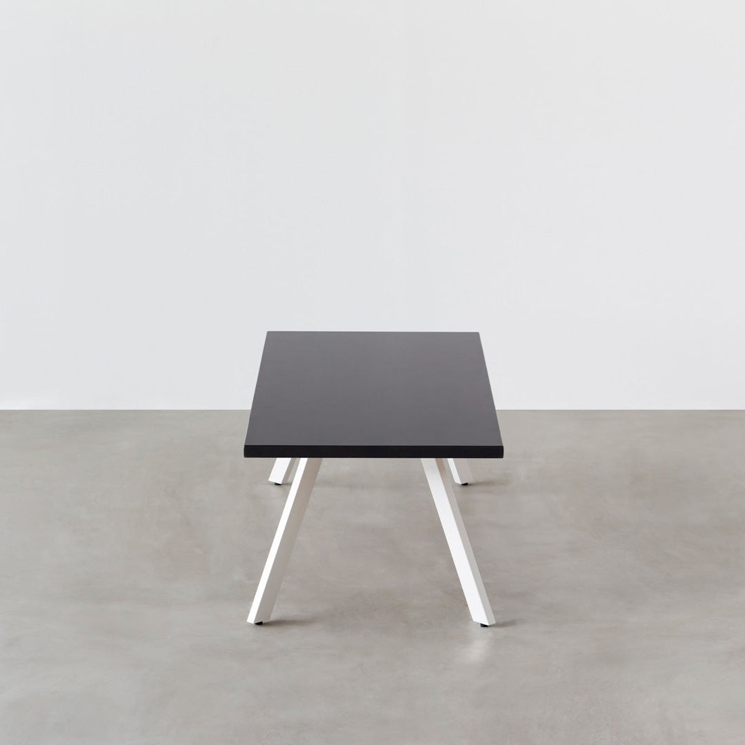 THE LOW TABLE / ラバーウッド ブラックブラウン × White Steel