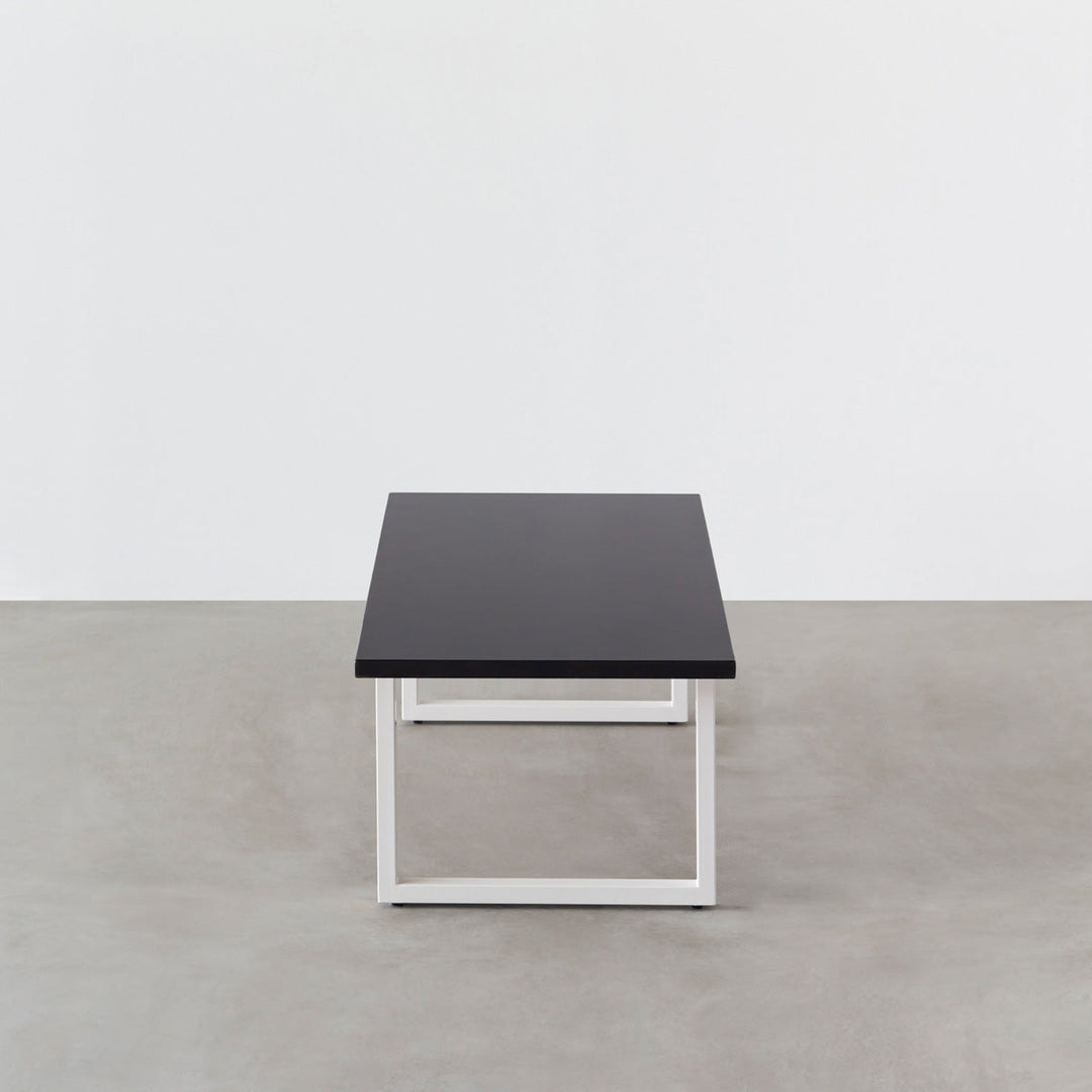 THE LOW TABLE / ラバーウッド ブラックブラウン × White Steel