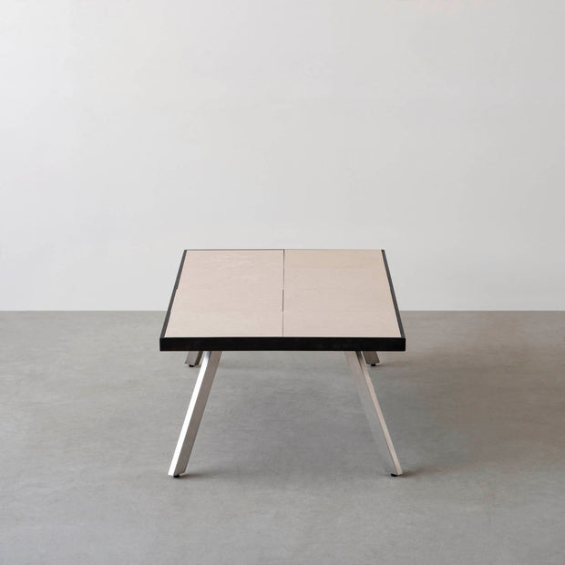 THE LOW TABLE / 砂岩 ブランコドマール × ラバーウッド × Stainless