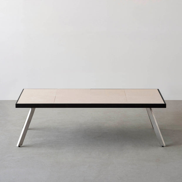 THE LOW TABLE / 砂岩 ブランコドマール × ラバーウッド × Stainless