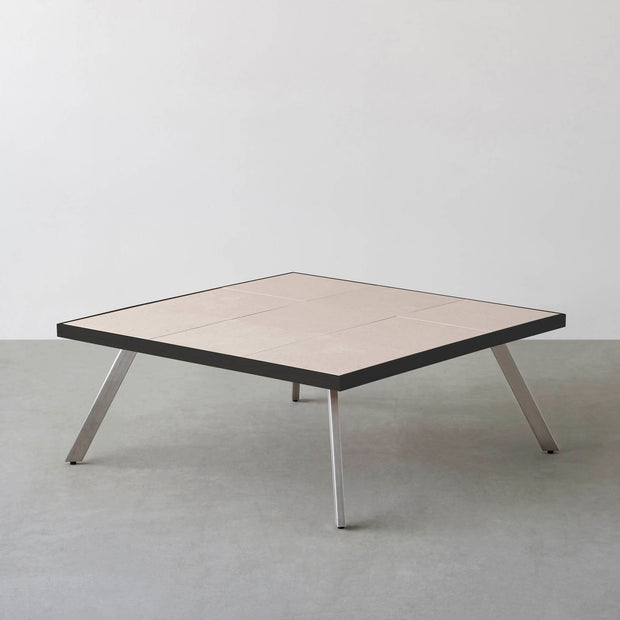 THE LOW TABLE / 砂岩 ブランコドマール × ラバーウッド × Stainless