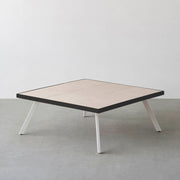 THE LOW TABLE / 砂岩 ブランコドマール × ラバーウッド × White Steel
