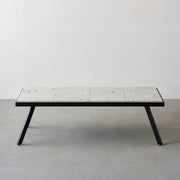 THE LOW TABLE / 大谷石 × ラバーウッド × Black Steel