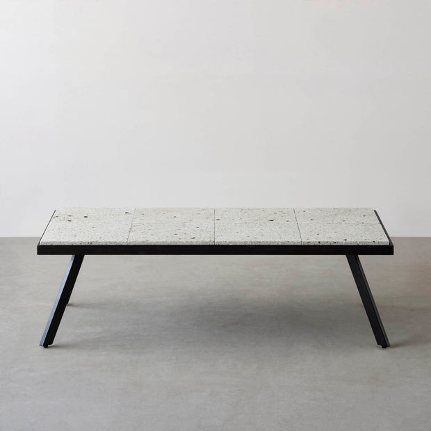 THE LOW TABLE / 大谷石 × ラバーウッド × Black Steel