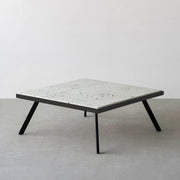 THE LOW TABLE / 大谷石 × ラバーウッド × Black Steel