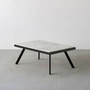 THE LOW TABLE / 大谷石 × ラバーウッド × Black Steel