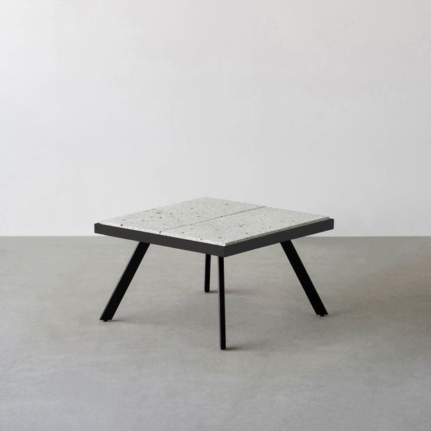 THE LOW TABLE / 大谷石 × ラバーウッド × Black Steel