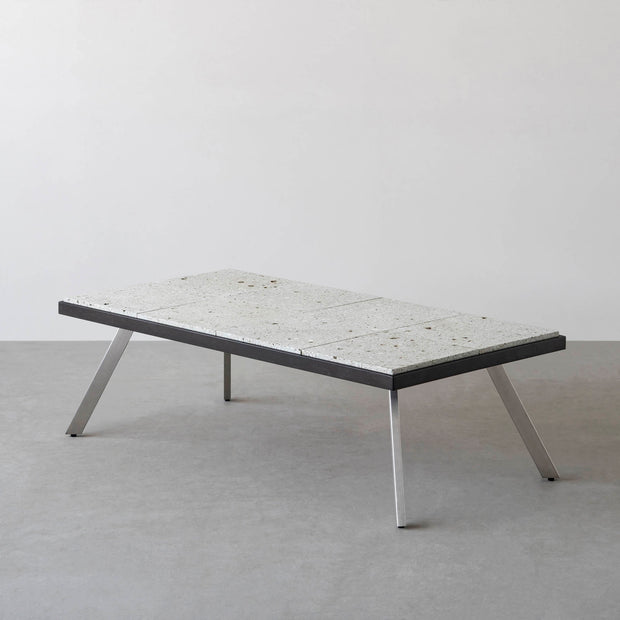 THE LOW TABLE / 大谷石 × ラバーウッド × Stainless