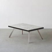 THE LOW TABLE / 大谷石 × ラバーウッド × Stainless