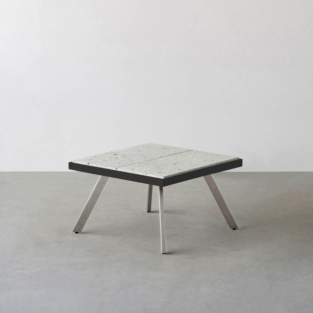 THE LOW TABLE / 大谷石 × ラバーウッド × Stainless