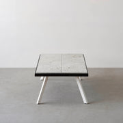 THE LOW TABLE / 大谷石 × ラバーウッド × White Steel