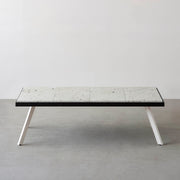 THE LOW TABLE / 大谷石 × ラバーウッド × White Steel