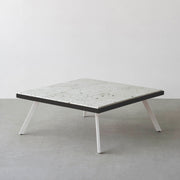 THE LOW TABLE / 大谷石 × ラバーウッド × White Steel