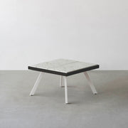 THE LOW TABLE / 大谷石 × ラバーウッド × White Steel
